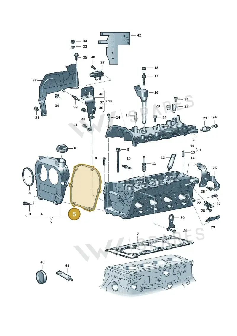 06Q103483A — Audi A3 Sportback (2019-2021) diagram 596103034, position 5