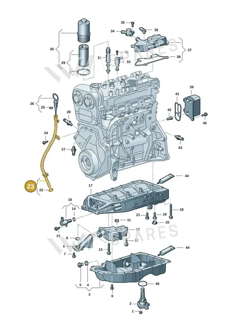 06Q115610B — Audi A3 Sportback (2019-2021) diagram 596103015, position 23