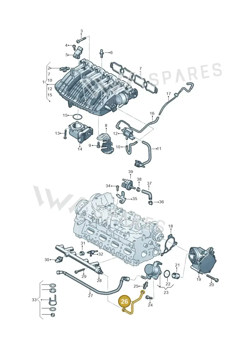06Q127501E — Audi Q6 (2022-) diagram 596133602, position 26