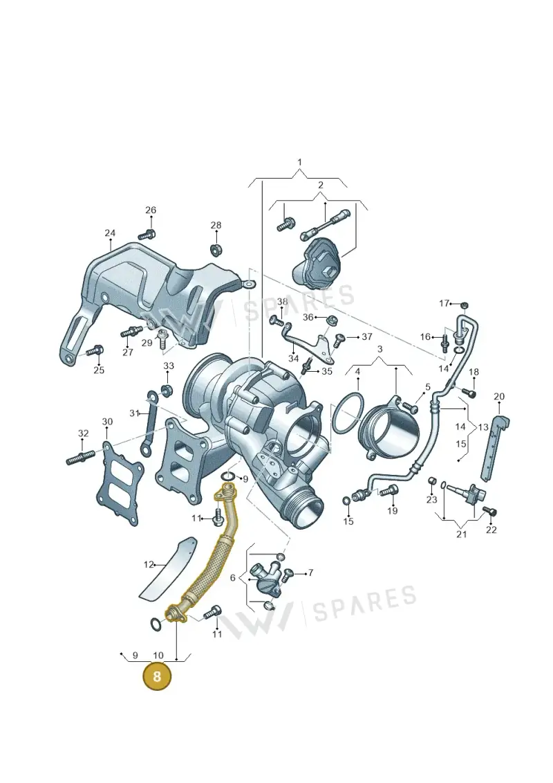 06Q145735D — Audi A3 Sportback (2019-2021) diagram 596145430, position 8