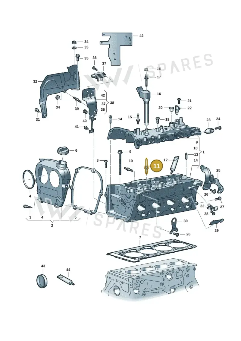06Q905611A — Audi A3 Sportback (2019-2021) diagram 596103034, position 11
