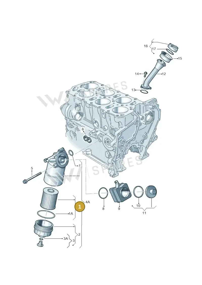 071115562A — Audi A3/S3/quattro (2005-2007) diagram 230115700, position 1