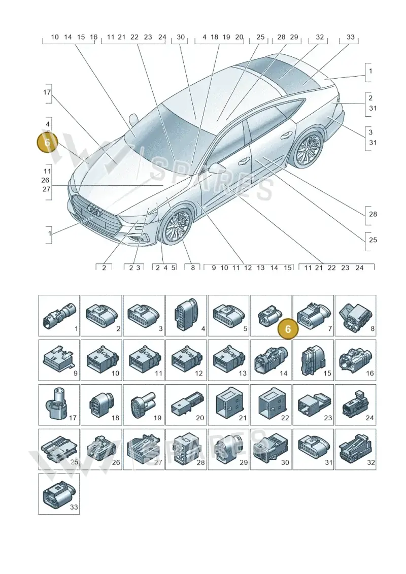 071973751 — Audi RS7 Sportback (2019-) diagram 435971820, position 6