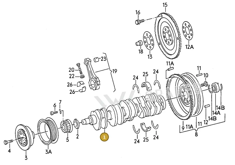 074105019T — Audi A6/Wagon          96 (1995-1996) diagram 119105200, position 1