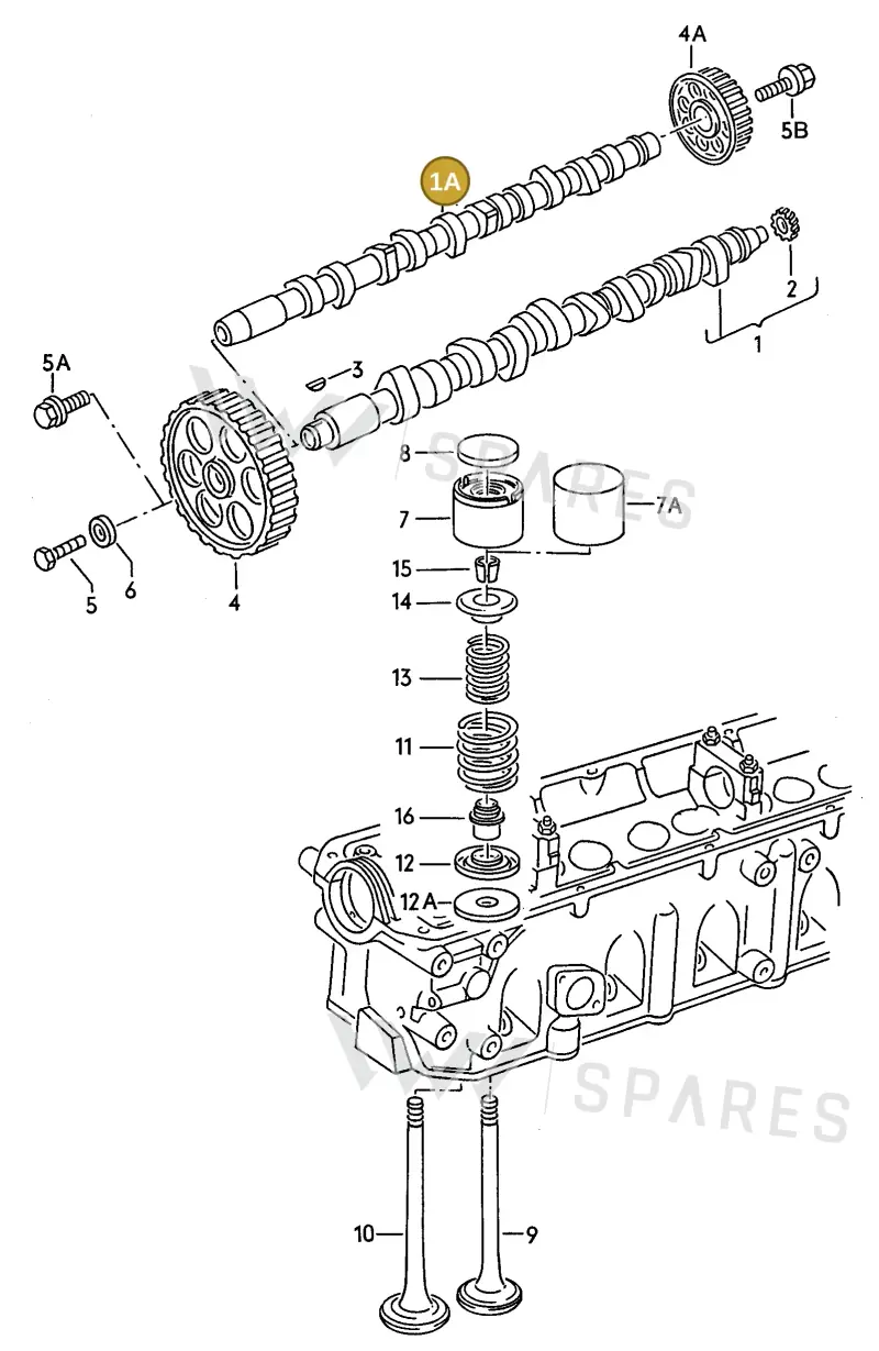 074109101J — Audi 100/Wagon (1989-1990) diagram 079013050, position 1A