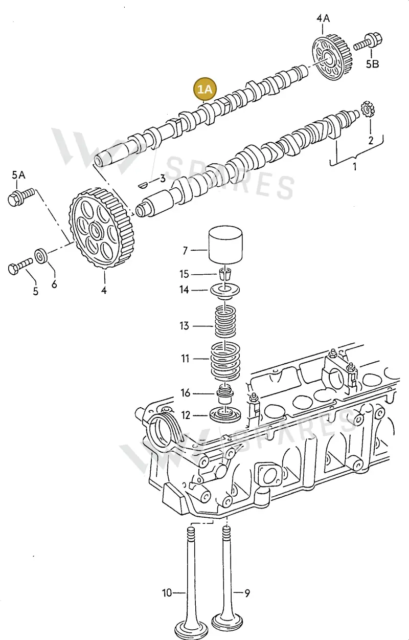 074109101J — Audi A6/S6/Wg.qu.F>4A (1996-1997) diagram 117109200, position 1A