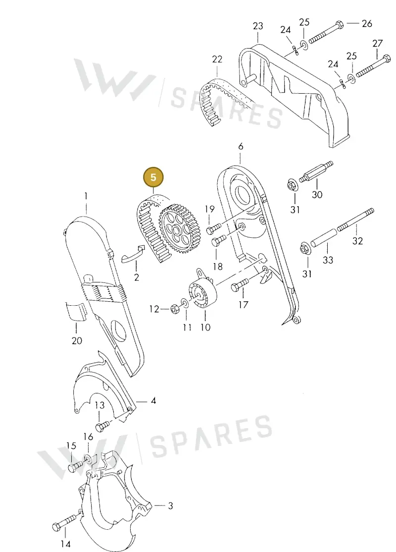 074109119R — Audi A6/Wagon F >4A-W (1996-1997) diagram 176109700, position 5