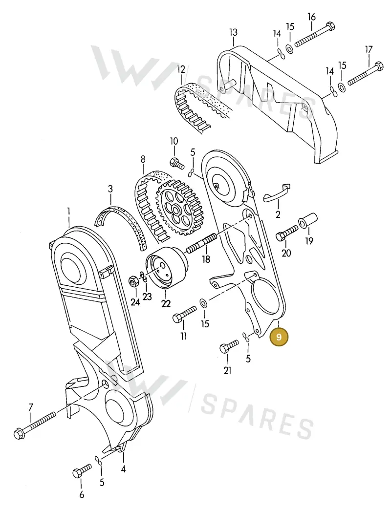 074109157C — Audi A6/S6/Wg.qu.F>4A (1996-1997) diagram 118109750, position 9