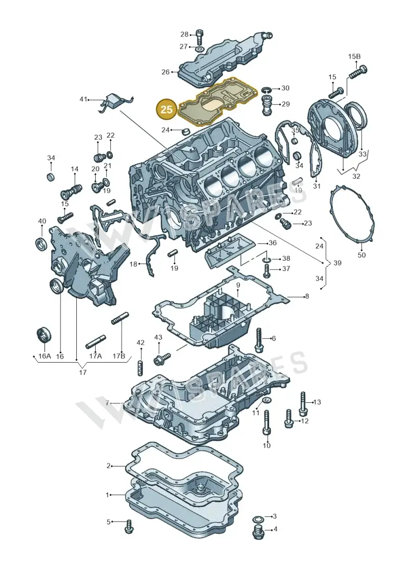 077103197D — Audi A8/S8/qu. lang (2003-2007) diagram 090002500, position 25