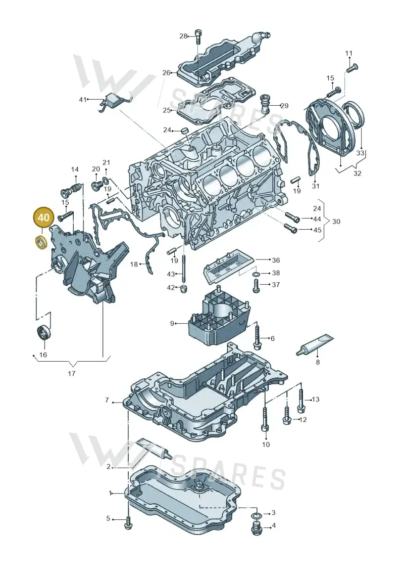 077105257 — Audi RS6 qu. (2003-2004) diagram 290103000, position 40