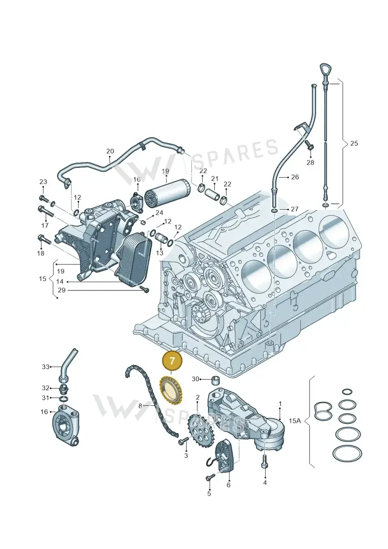 077115121F — Audi RS6 qu. (2003-2004) diagram 290115800, position 7