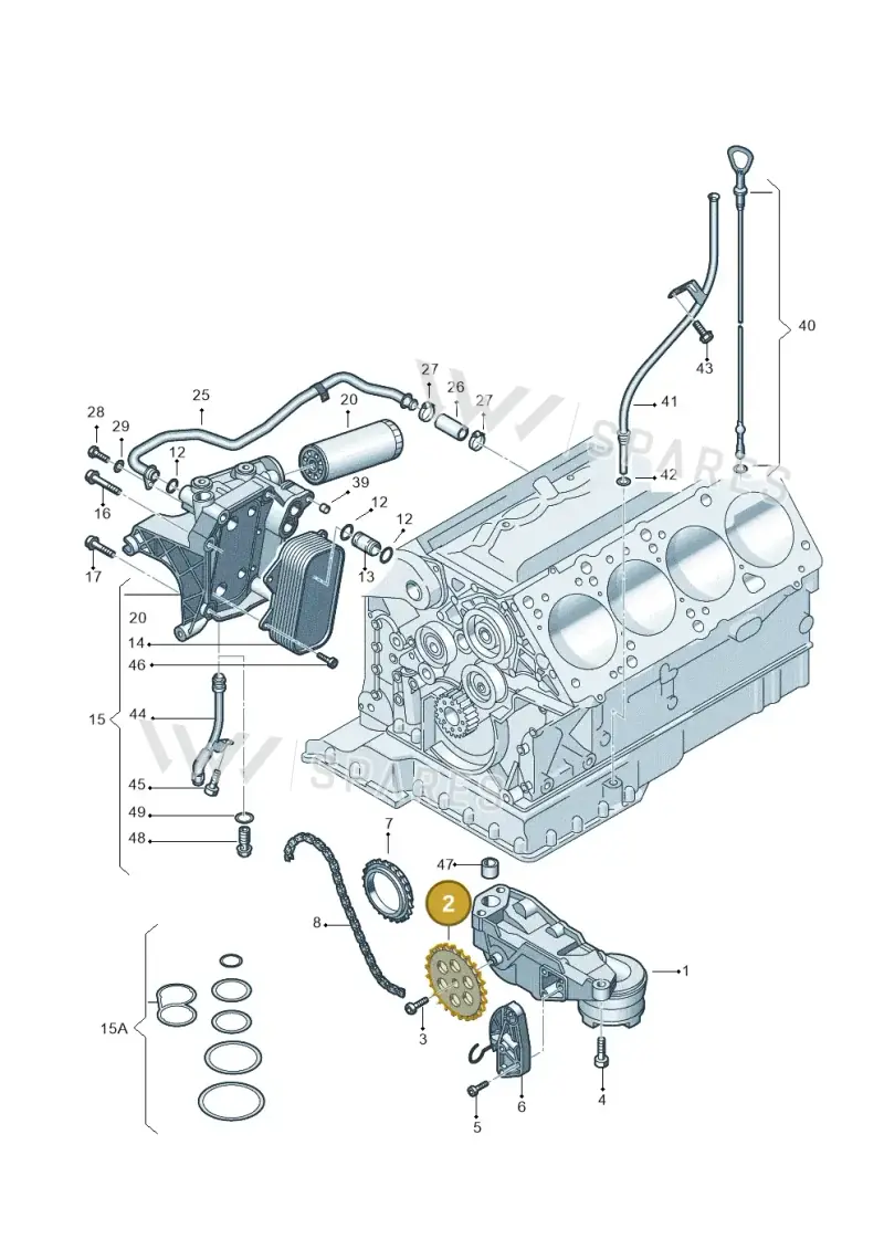 077115121G — Audi A6/Wagon/quattro (2001-2004) diagram 260115800, position 2