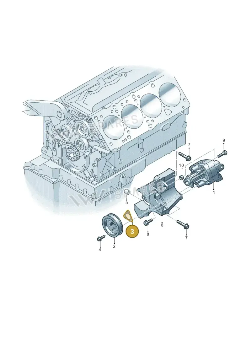 077145194A — Audi A8/S8/qu. lang (2003-2007) diagram 256145880, position 3