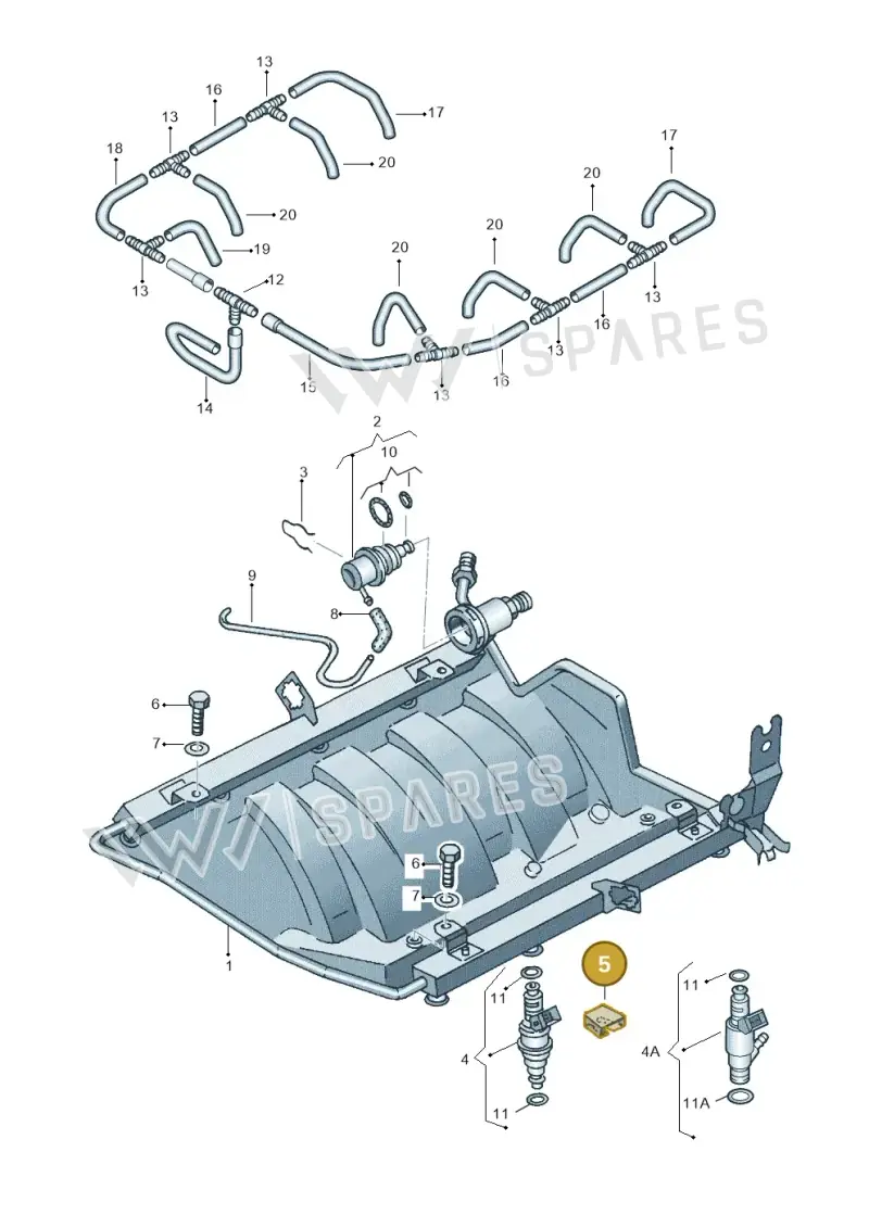 077906037A — Audi A4/S4 Cabrio./qu. 07> (2006-) diagram 153133970, position 5
