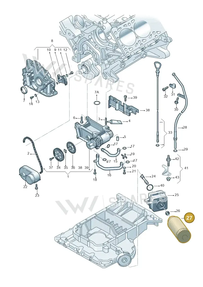 078115561J — Audi A4/S4/Av./qu.     05> (2005-) diagram 249115430, position 27