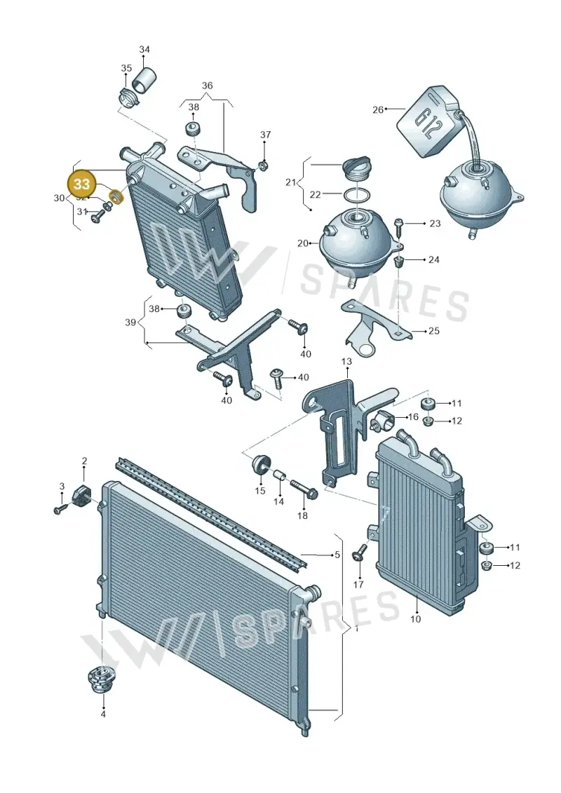 078129669 — Audi TTRS Plus Coupe (2009-2014) diagram 676121700, position 33