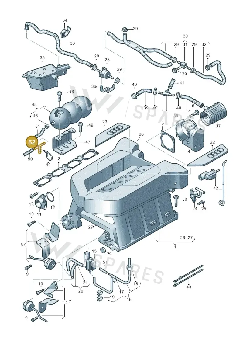 078129737A — Audi R8                08> (2007-) diagram 618133100, position 52