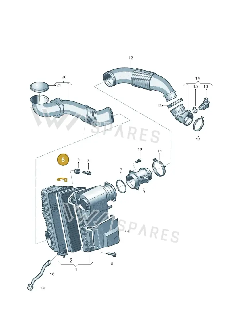 078129797 — Audi Q7 qu. 3.0 TDI (2009-2015) diagram 274129350, position 6