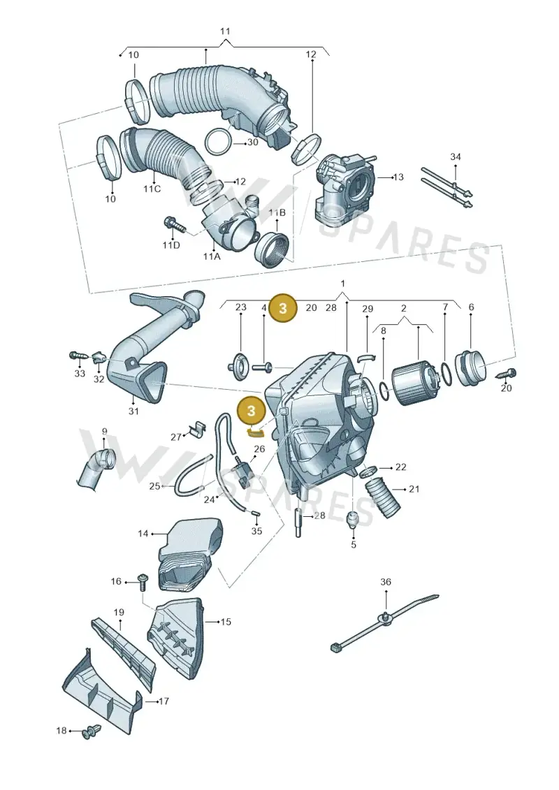 078129797 — Audi A6 QU.ALLROAD     07> (2006-) diagram 448133400, position 3