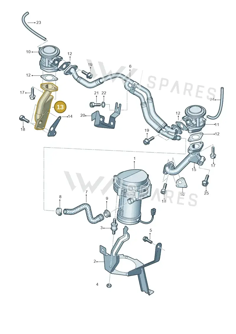 078131165H — Audi RS6 qu. (2003-2004) diagram 290131400, position 13