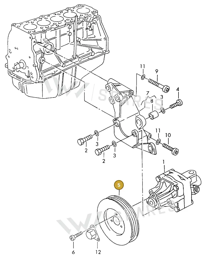 078145255H — Audi A6/S6/Wg.qu.F>4A (1996-1997) diagram 119145830, position 5