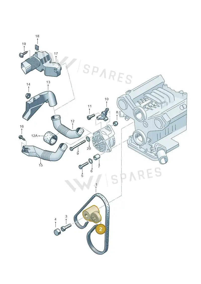 078903133AB — Audi A4/S4 Cabrio./qu. (2002-2006) diagram 154903700, position 2