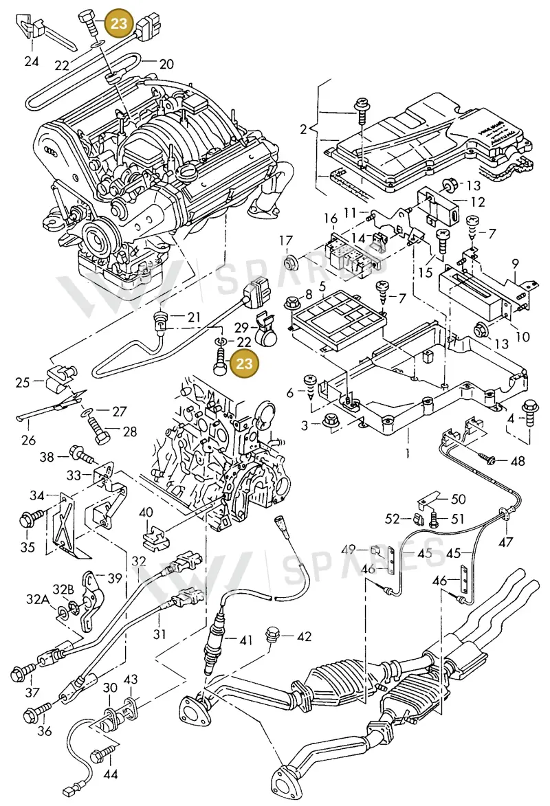 078905319 — Audi A8 (1996-1998) diagram 152906100, position 23