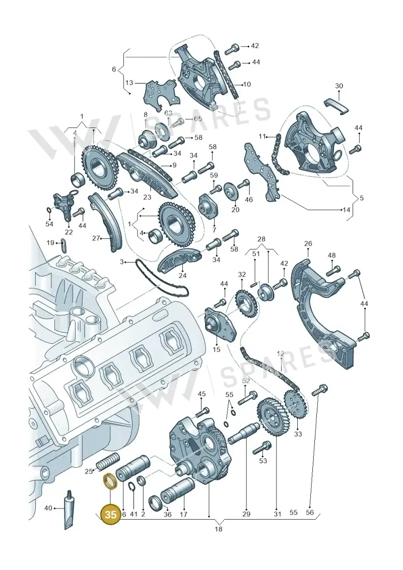 079103051E — Audi R8 qu. 5.2 (2012-2015) diagram 473109200, position 35