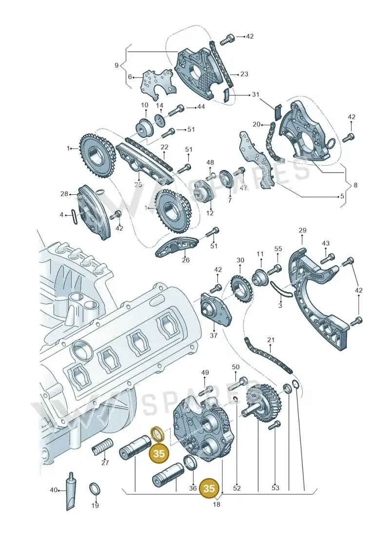 079103051E — Audi A7 Sportback (2014-2018) diagram 771109350, position 35