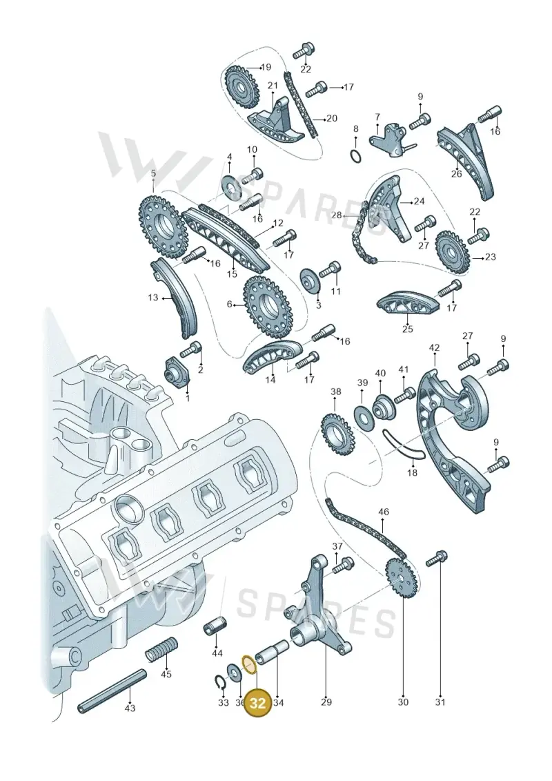 079103051J — Audi A8L qu. 3.0 TDI (2013-2018) diagram 771109820, position 32