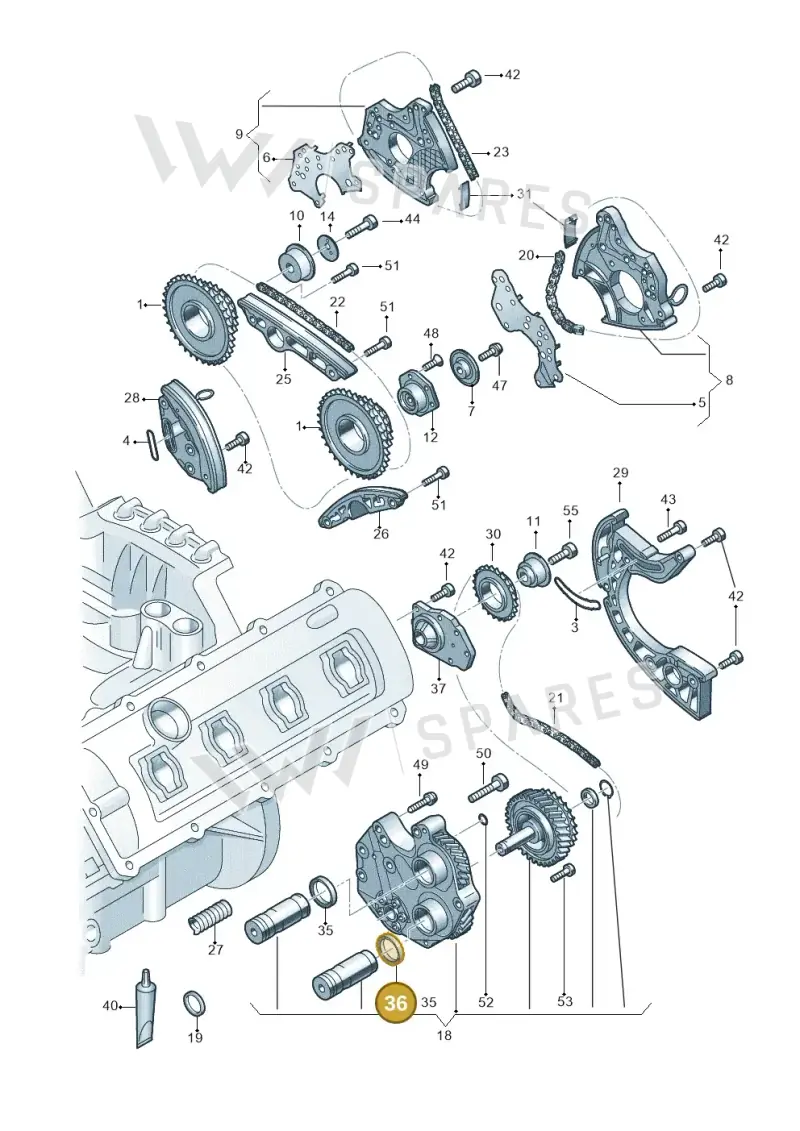 079103051J — Audi A7 Sportback (2014-2018) diagram 771109350, position 36