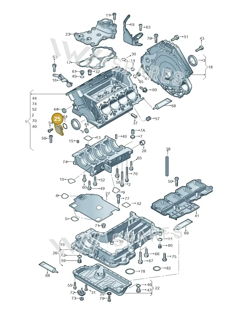 079103113 — Audi R8 qu. 5.2 (2012-2015) diagram 618103000, position 25