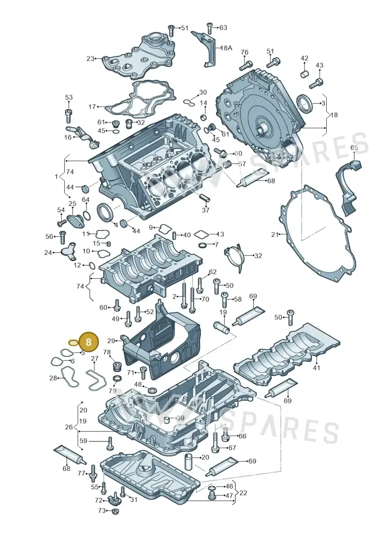 079103121AD — Audi A8L qu. 3.0 TDI (2009-2014) diagram 473103000, position 8