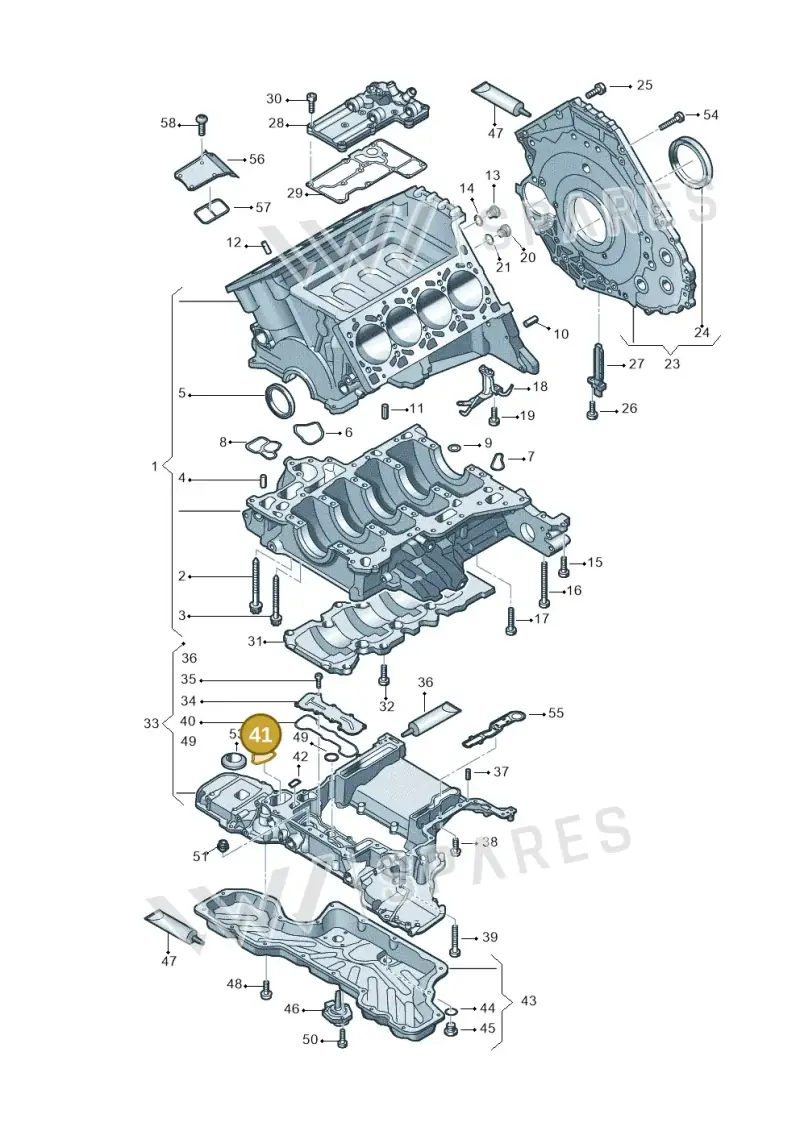 079103121CD — Audi RS6 Avant (2013-2018) diagram 717103150, position 41