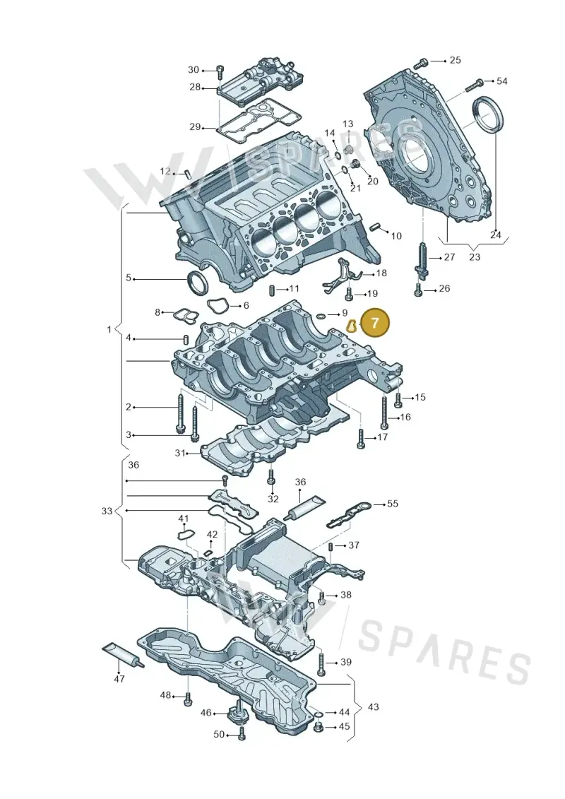 079103121CJ — Audi A7 Sportback (2014-2018) diagram 771103150, position 7