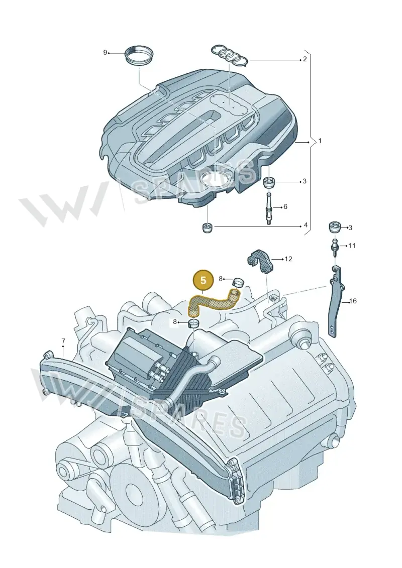 079103210K — Audi A8L qu. 3.0 TDI (2013-2018) diagram 717103420, position 5