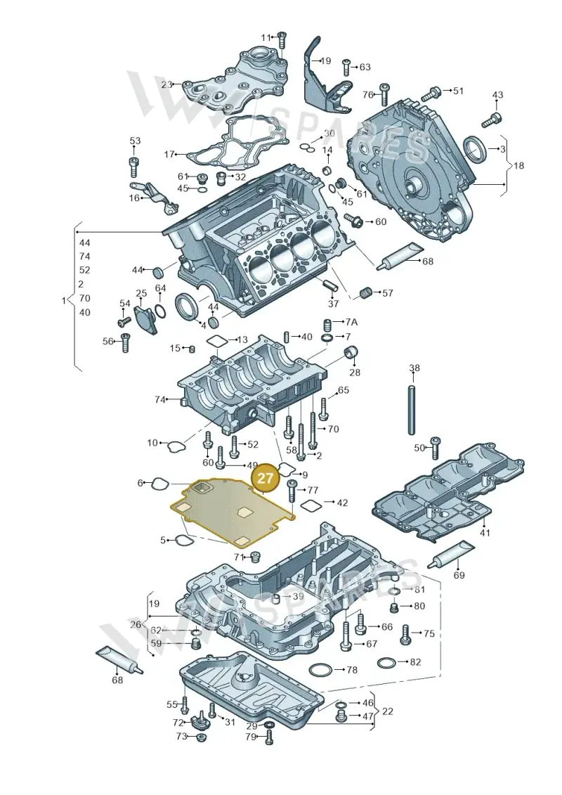 079103335A — Audi R8 qu. 5.2 (2012-2015) diagram 618103000, position 27