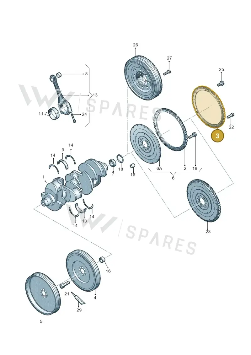 079105223 — Audi R8 qu. 5.2 (2012-2015) diagram 618105000, position 3