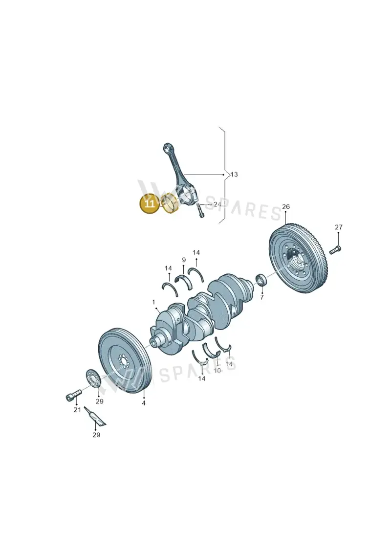 079105701PGLB — Audi R8 Spyder (2015-2024) diagram 872105015, position 11