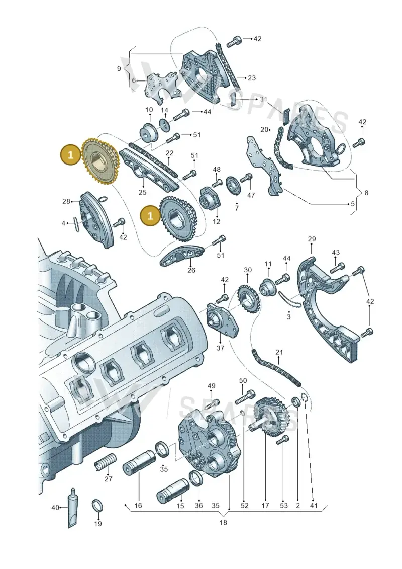 079109077G — Audi A6 2.7 TDI (2008-2011) diagram 493109300, position 1