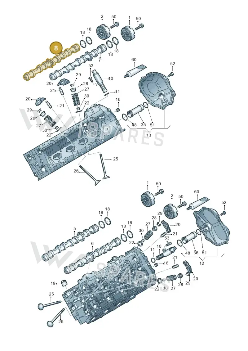 079109102FA — Audi RS4 Av. qu. 4.2 (2012-2015) diagram 473109100, position 8