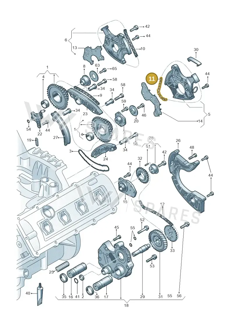 079109229K — Audi R8                08> (2007-) diagram 473109200, position 11