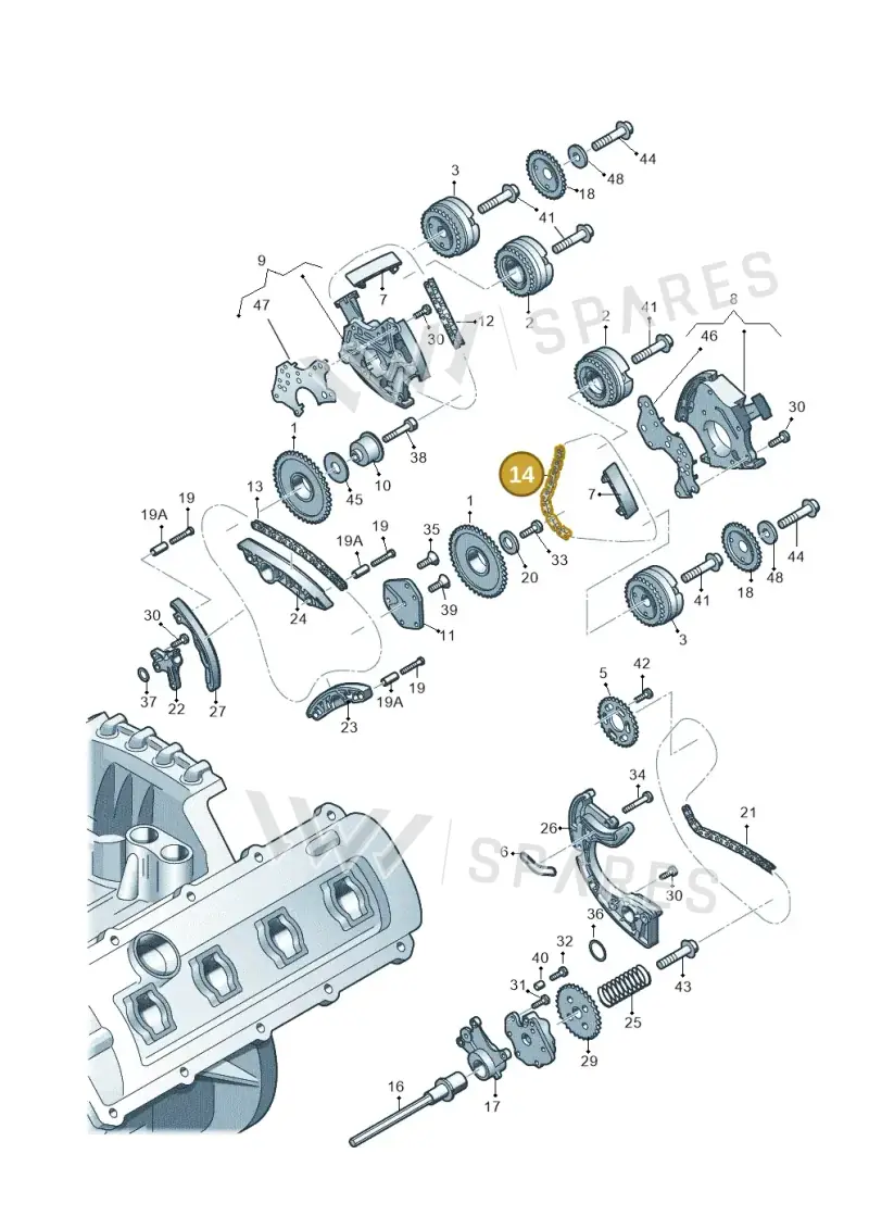 079109229L — Audi A6 2.7 TDI (2008-2011) diagram 448109550, position 14