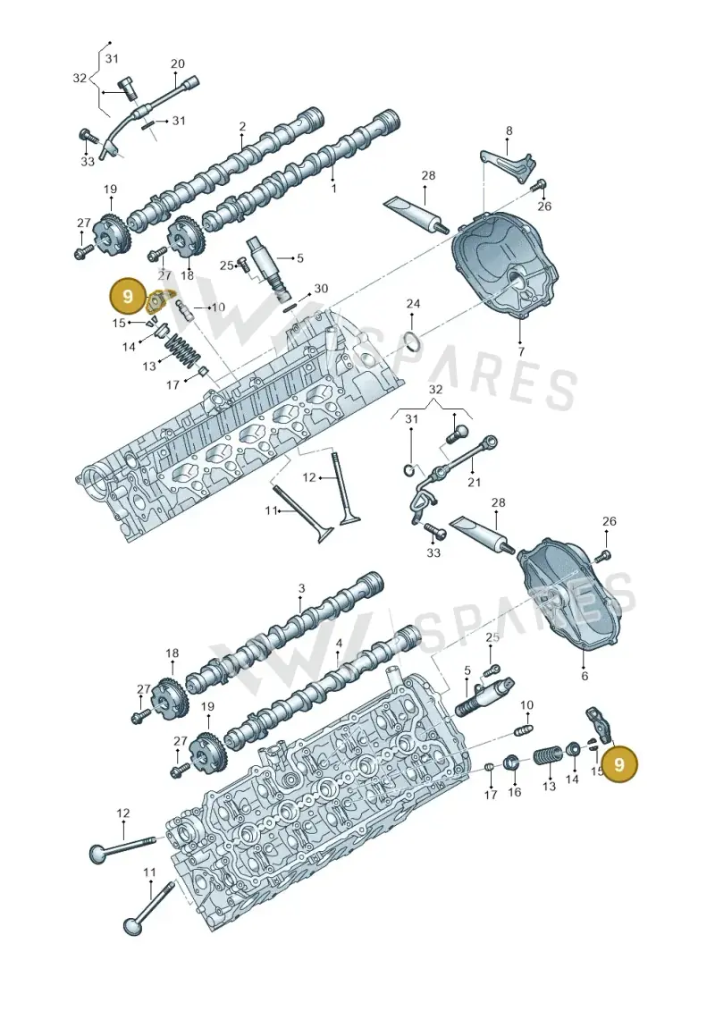 079109409B — Audi R8 qu. 5.2 (2012-2015) diagram 618109150, position 9