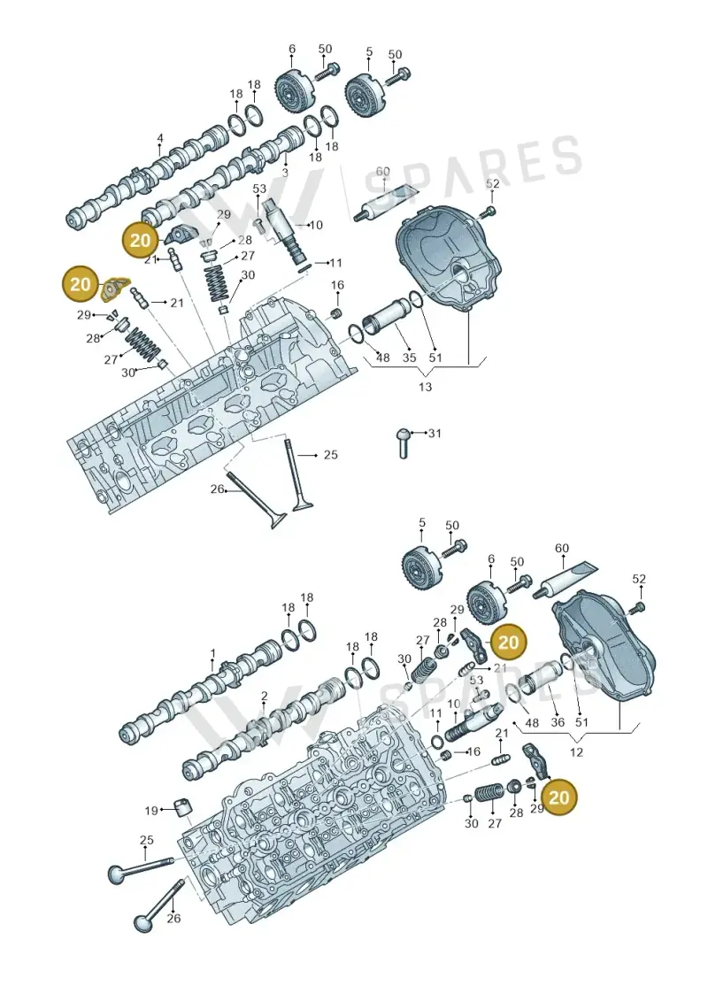 079109409H — Audi A8L qu. 3.0 TDI (2013-2018) diagram 771109150, position 20