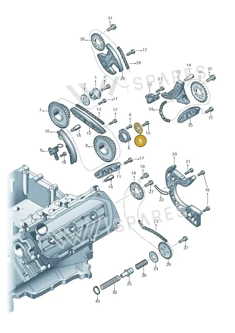 079109435G — Audi Q7 qu. 3.0 TDI (2009-2015) diagram 620109700, position 5