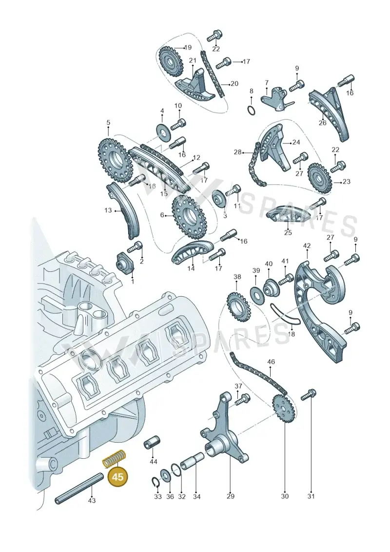 079109481C — Audi A8L qu. 3.0 TDI (2013-2018) diagram 771109820, position 45