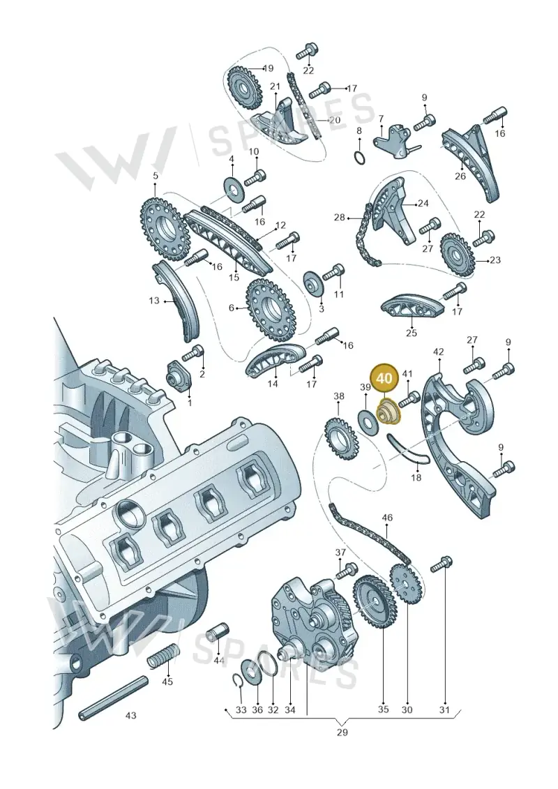 079109512E — Audi Q7 qu. 3.0 TDI (2009-2015) diagram 291109620, position 40