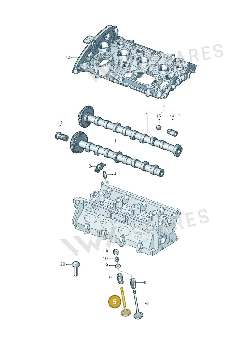079109611D — Audi Q3 quattro (2018-2019) diagram 627109200, position 5