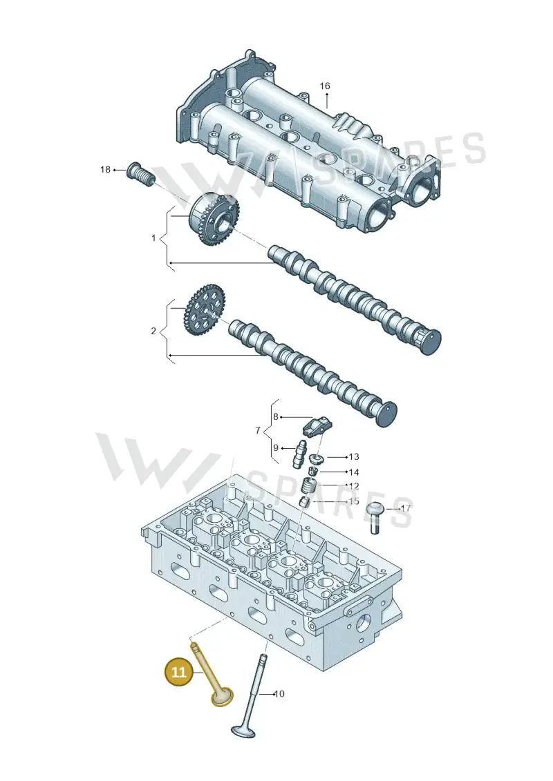 079109611D — Audi A7 Sportback (2014-2018) diagram 798109030, position 11